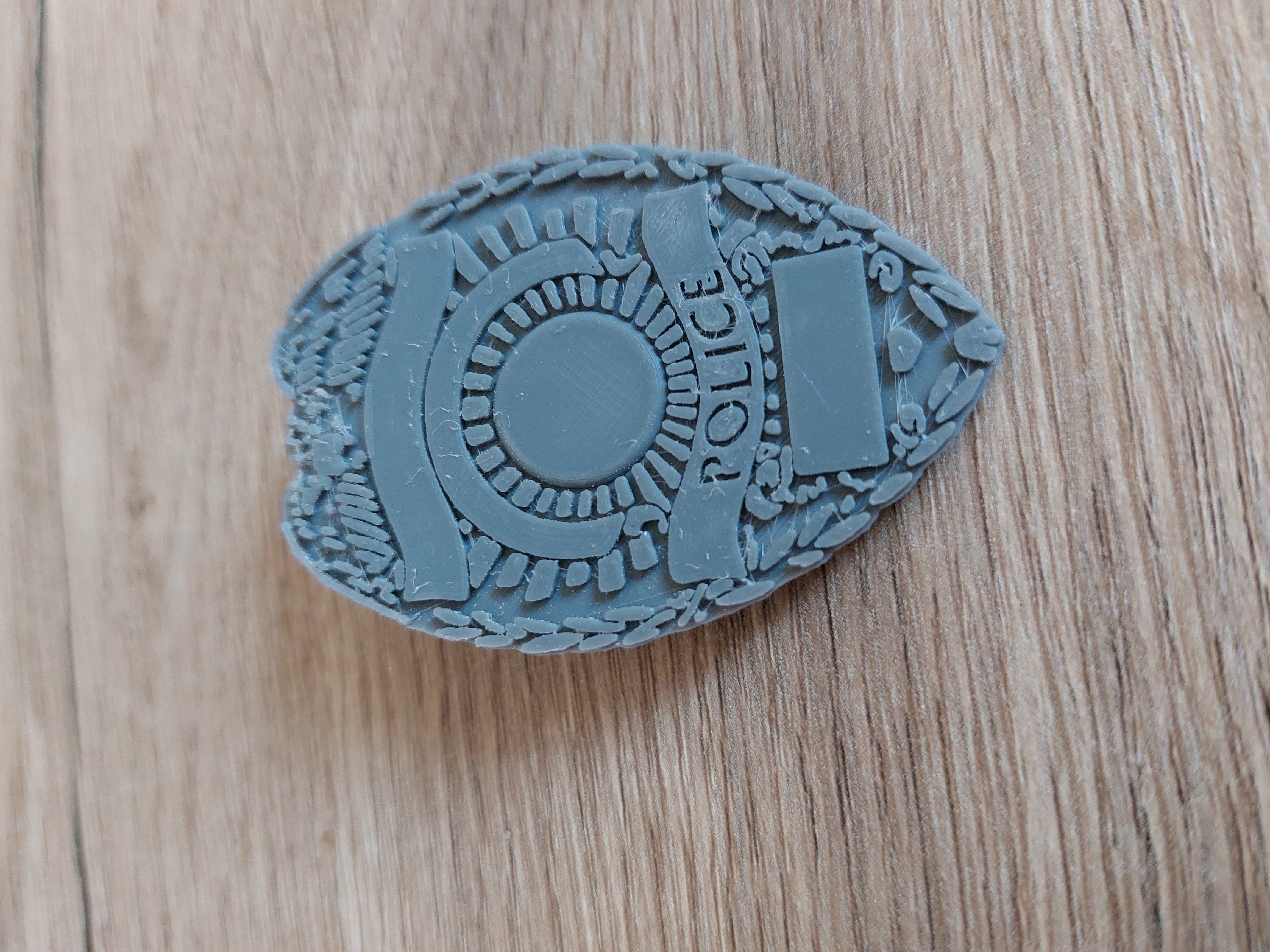 Police badge with clip