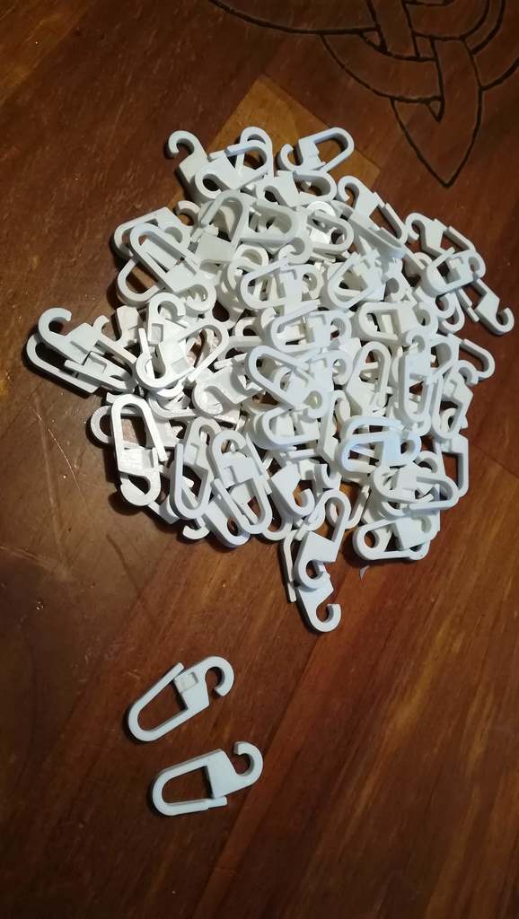 Ikea Syrlig Curtain Rings with Clamp and Hooks in White (25 mm) Pack of 10  : Amazon.ae