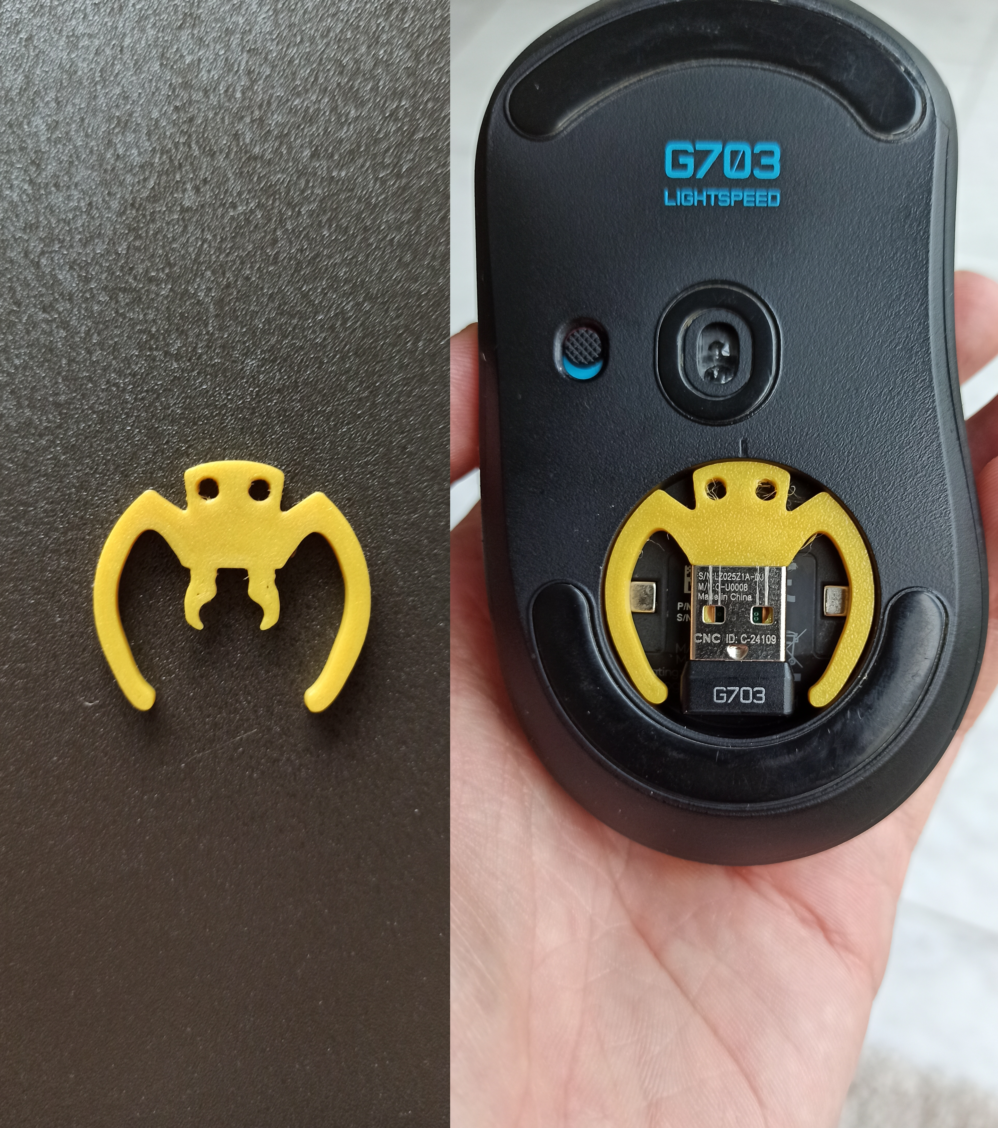 The Dongle Spider - Logitech mouse dongle storage