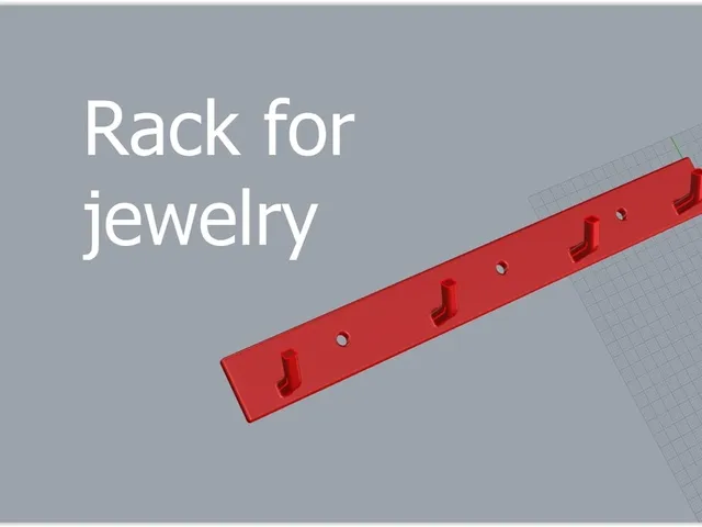 Rack with 4 hooks for light things