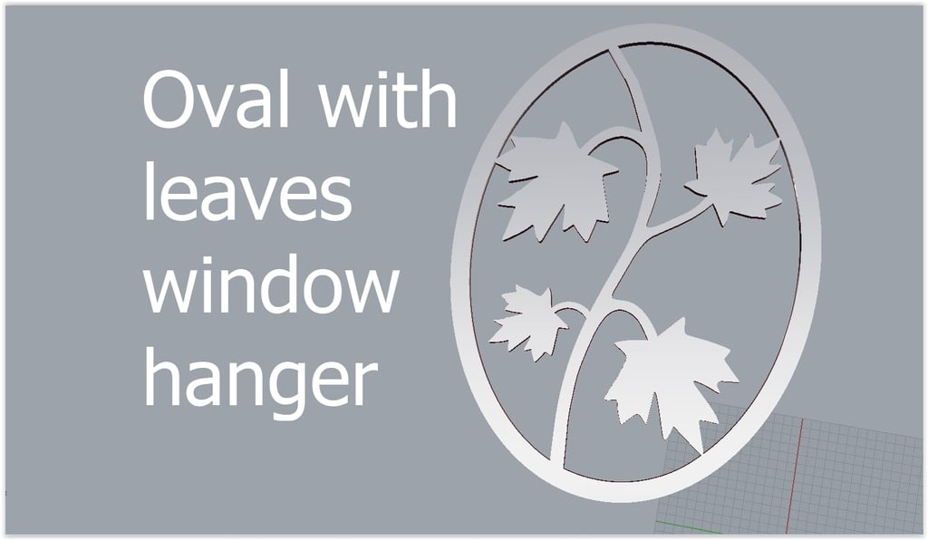 Oval window hanger with leaves