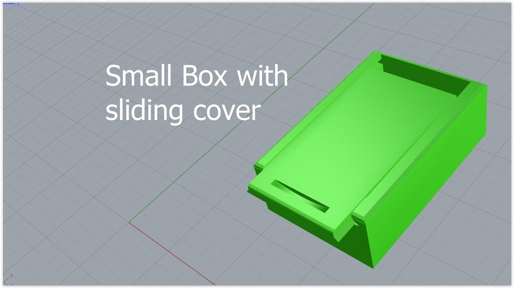 Box with sliding cover by Gordyt47 Download free STL model