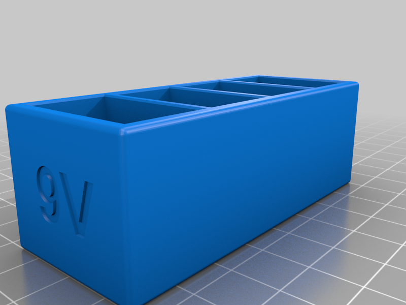 Battery storage holder AAA AA and 9V by Gordyt47 | Download free STL ...