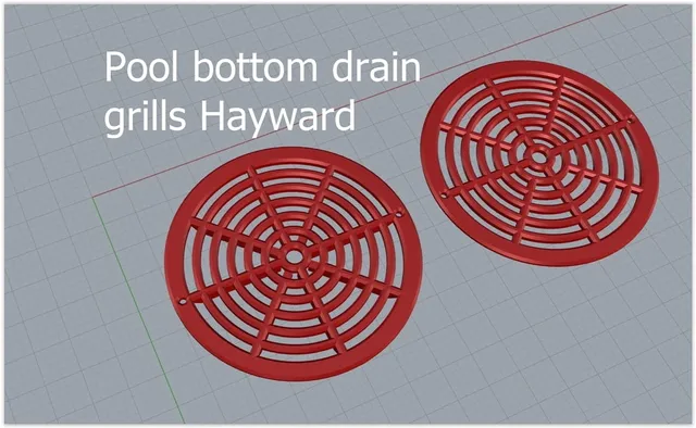 Pool bottom drain Grill Hayward