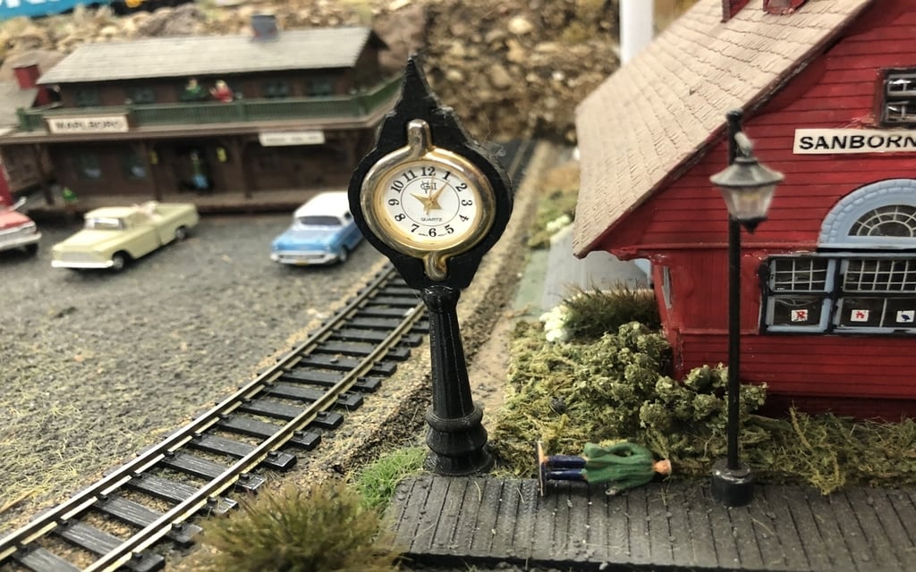 HO scale Clock for train station or street corner.