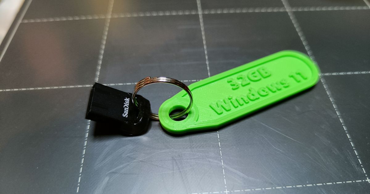 USB Stick Label (blank) by JoSer | Download free STL model | Printables.com