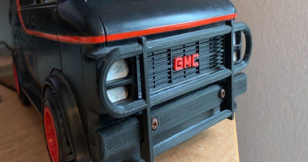 The A Team toy van bumpers and rim by MeneerHout Download free STL