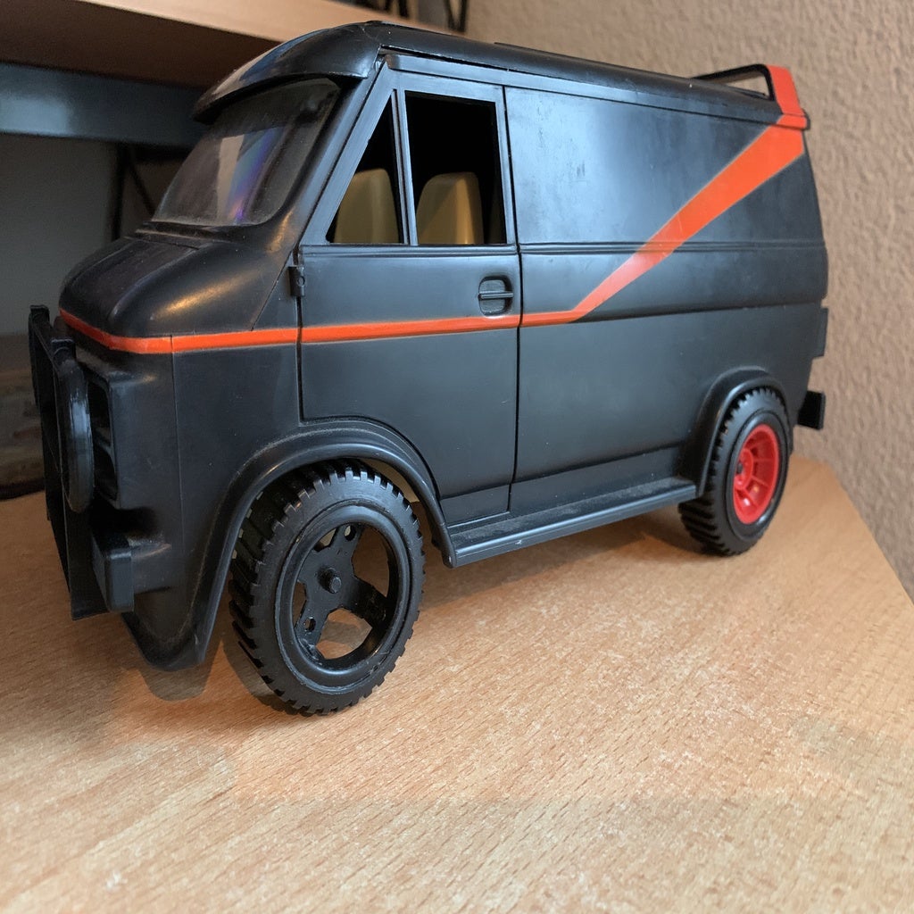 The A Team toy van bumpers and rim by MeneerHout Download free STL