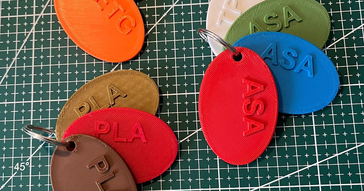 Filament Sample Keyring by 3D Print Fun | Download free STL model ...