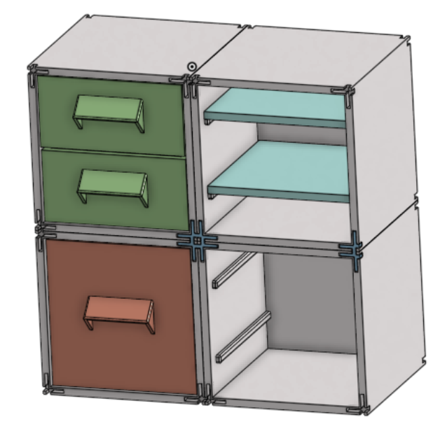 Modular Storage System (Drawer, Shelf, Cabinet)