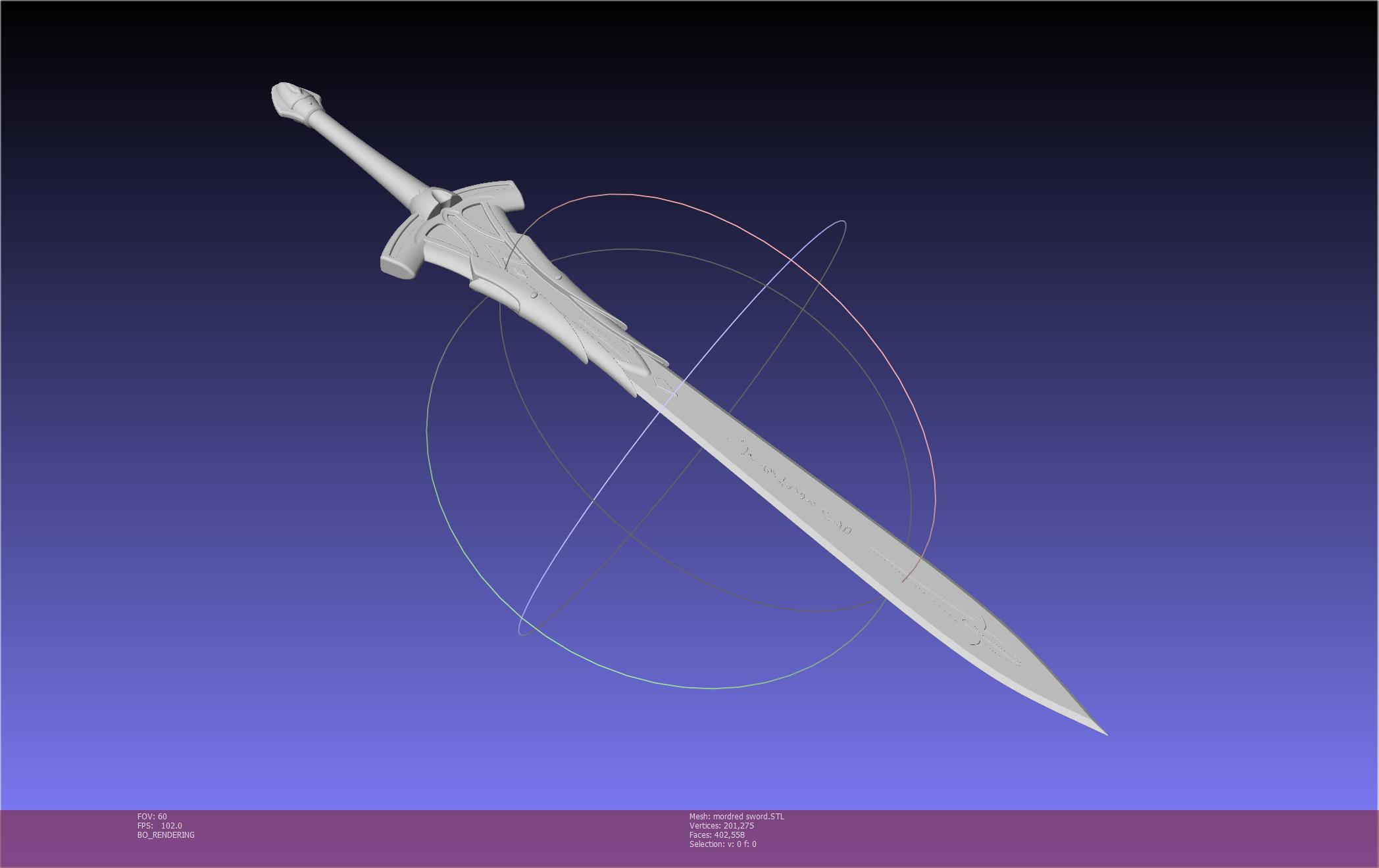 Fate Mordred Sword Printable Assembly