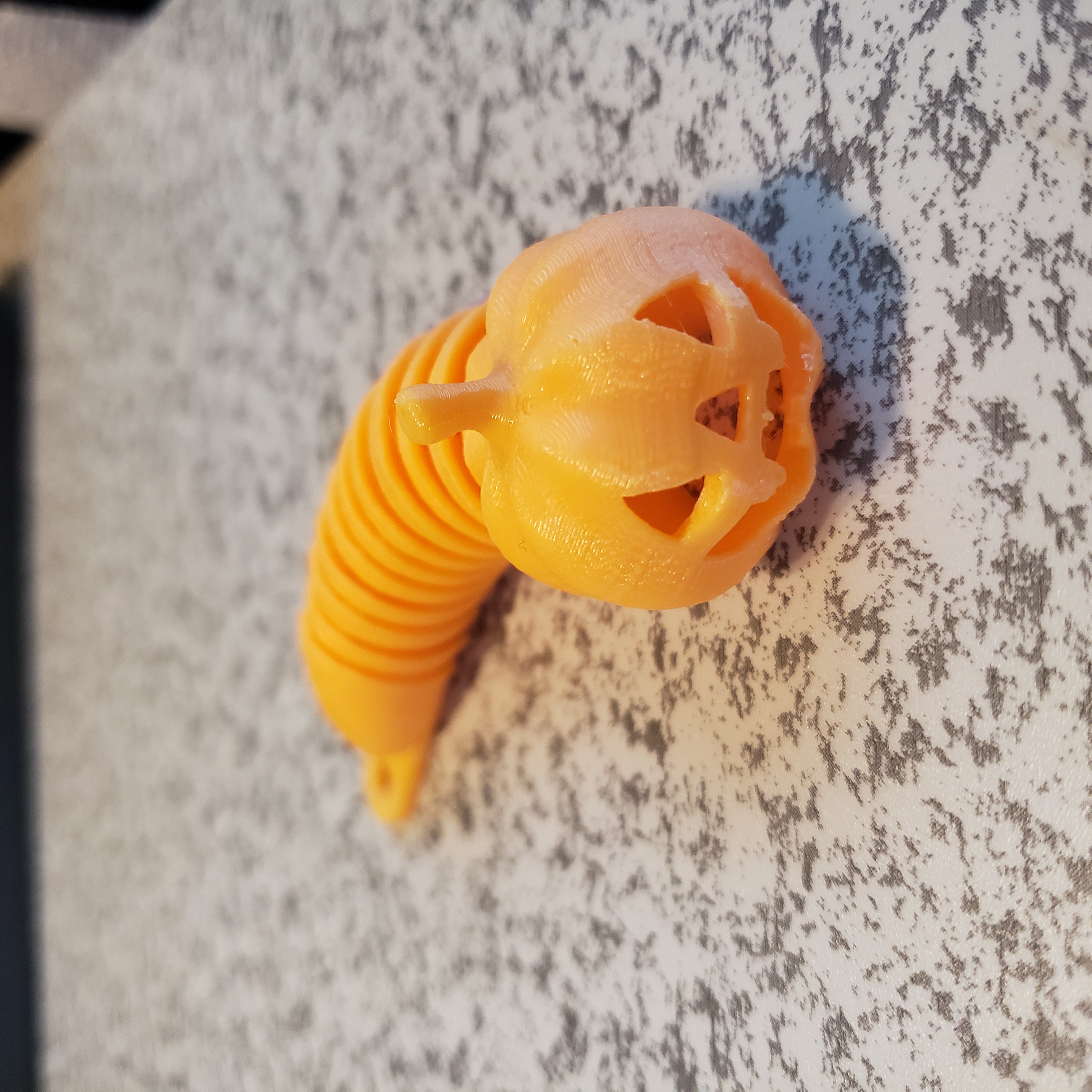 Slug-o-lantern pumpkin worm