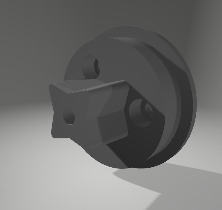 Pulley for 3 screw motor for 3Dsets car