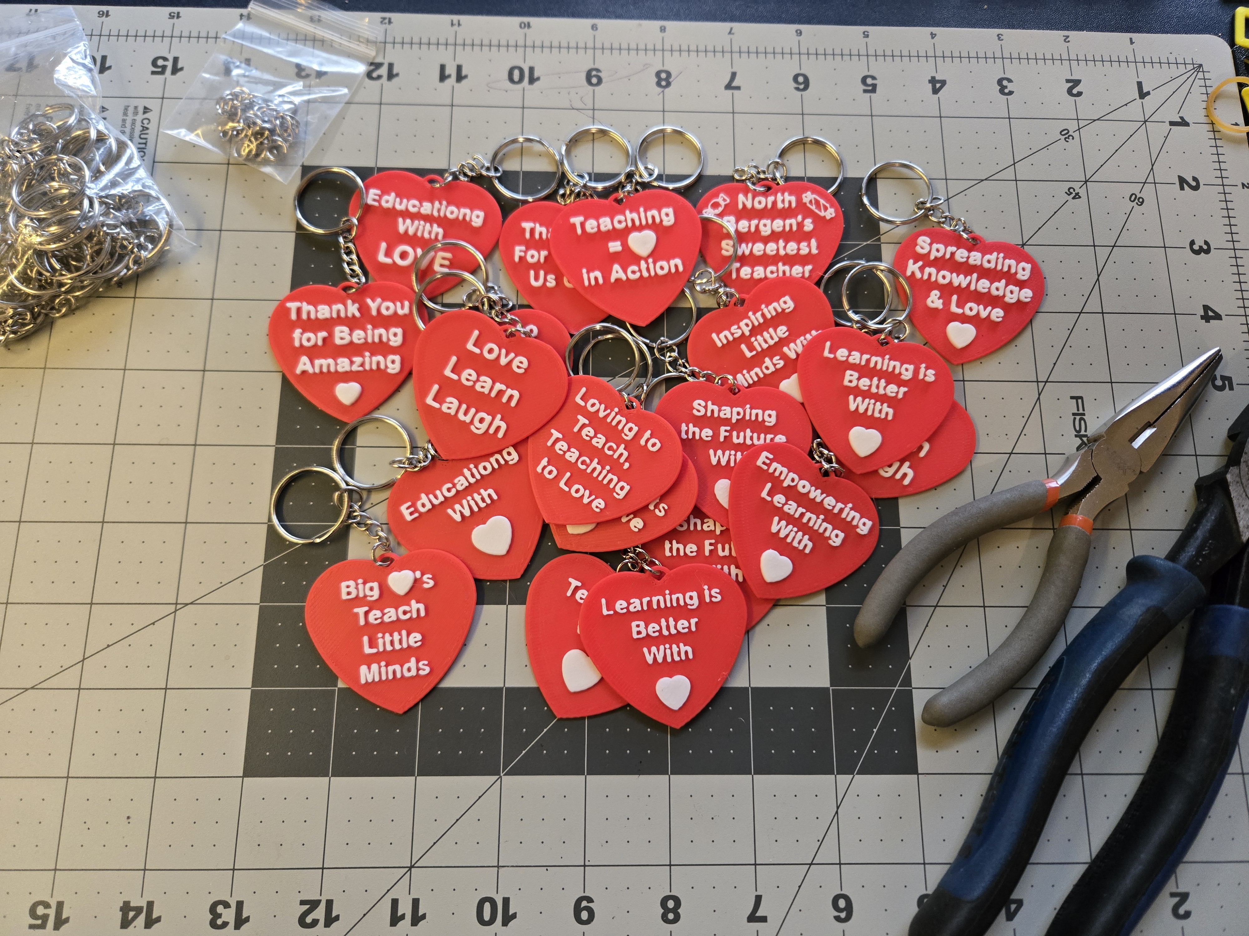 Valentines Day & Teacher appreciation keychains gift