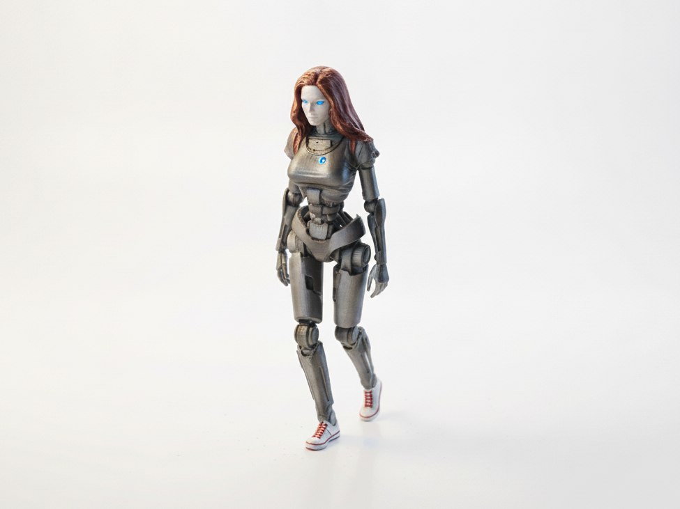 Robochic Female Cyborg Figurine 3D Printable