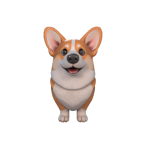 Pembroke Welsh Corgi Figurine – 3D Printable Cute Dog Model