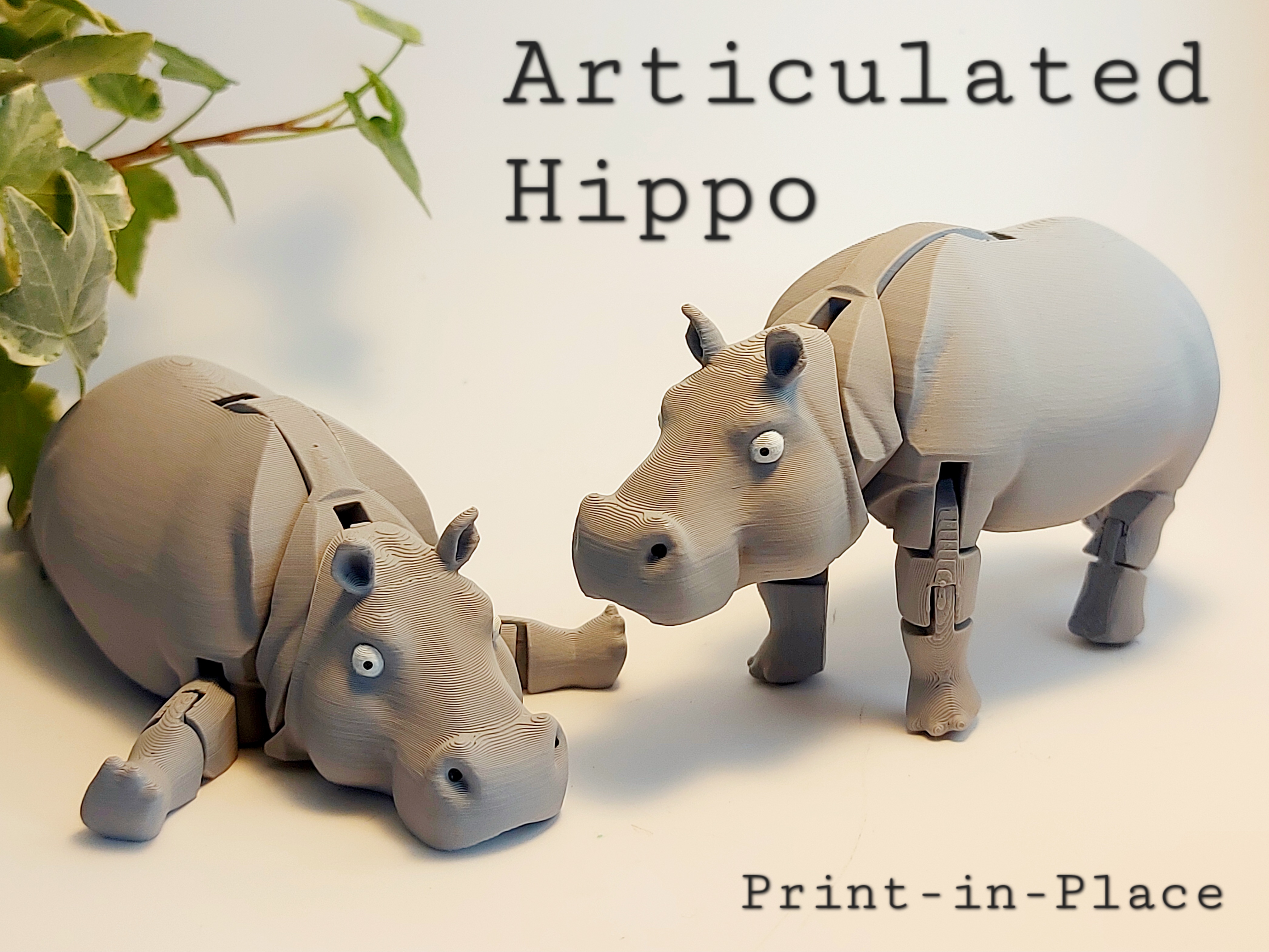 Articulated Hippo (Print-in-place)