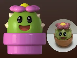 Kawaii Cactus Buddy by Vaness | Download free STL model
