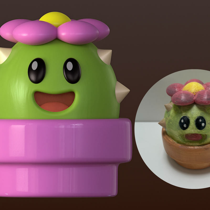 Kawaii Cactus Buddy by Vaness | Download free STL model