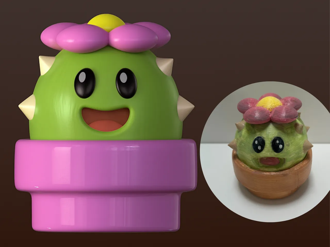 Kawaii Cactus Buddy by Vaness | Download free STL model