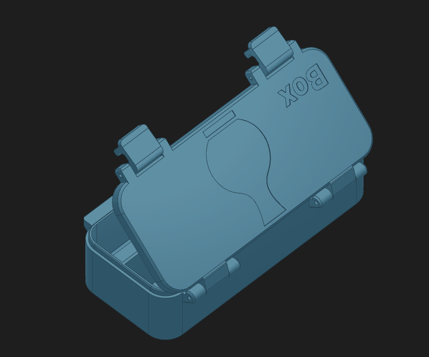Miniatura 3 do modelo 3D Parametric hinged small parts box