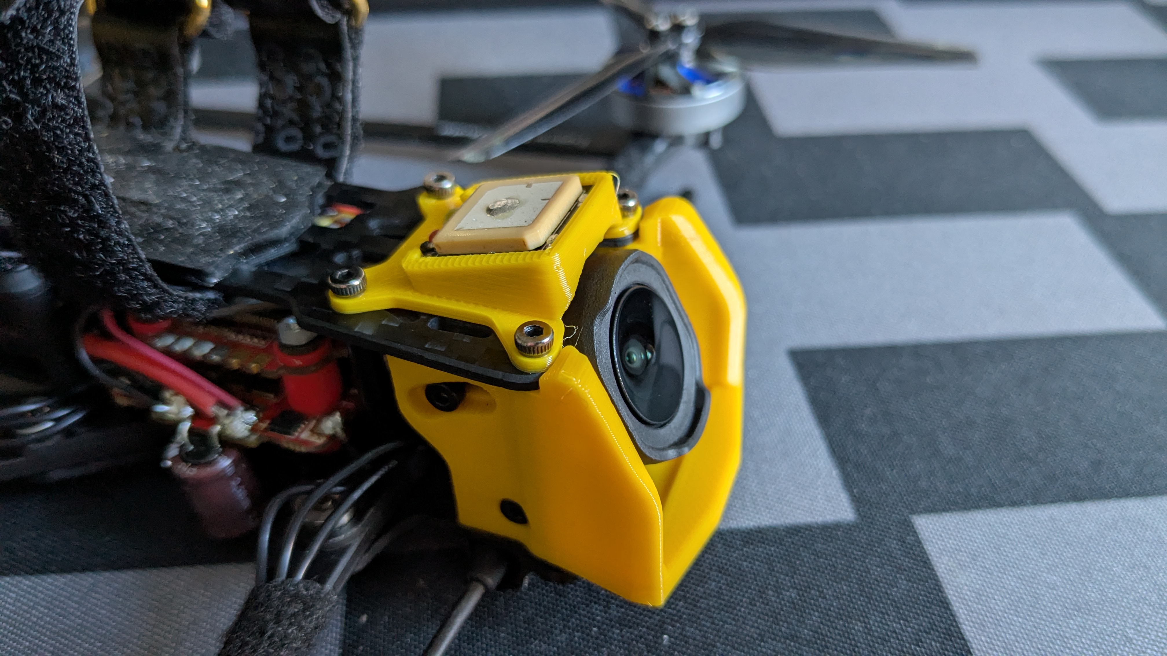 Flywoo Explorer LR4 O4 Pro camera and GPS holder