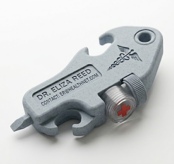 Multifunctional medical-themed key chain 3D model