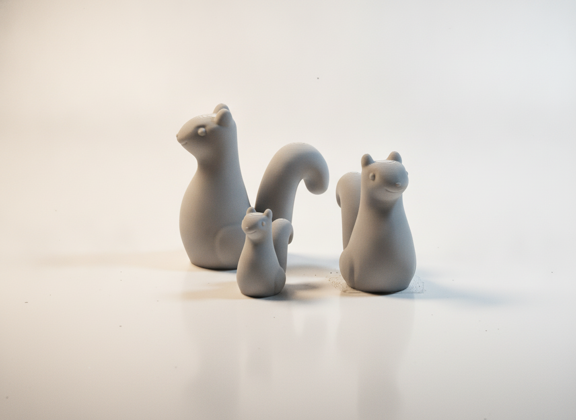 Miniatura 2 do modelo 3D Cute Squirrel Decoration Set