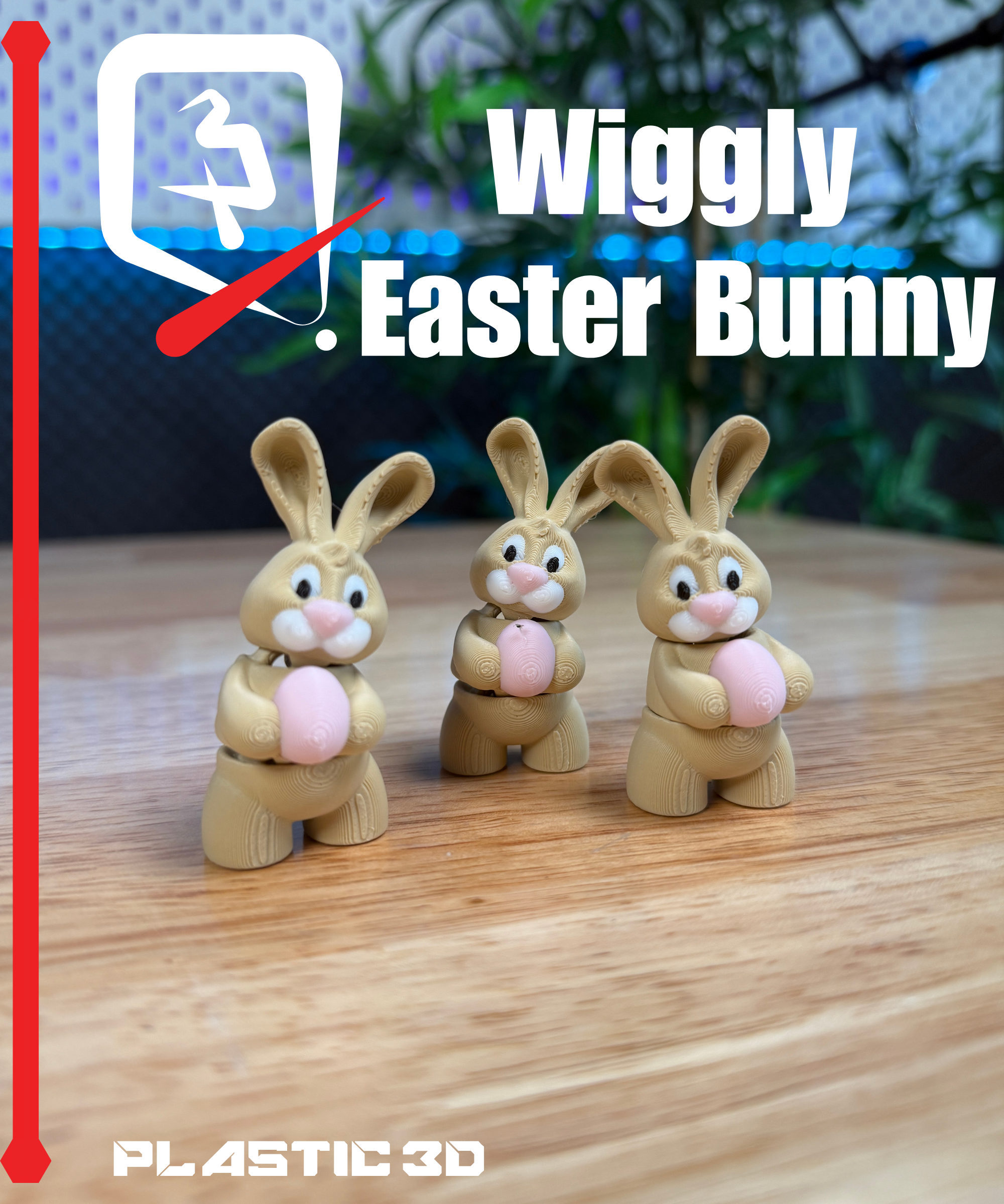 Wiggly Easter Bunny – Articulated & Suportless!