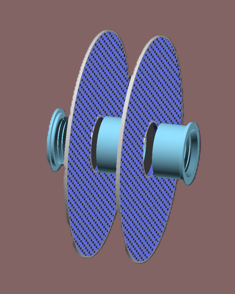 250 Gramme filament spool adapter for Eibos Polyphemus 3D model
