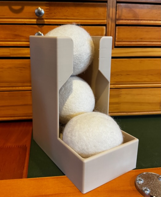 Dryer Ball and Lacrosse Ball Rack - OpenSCAD