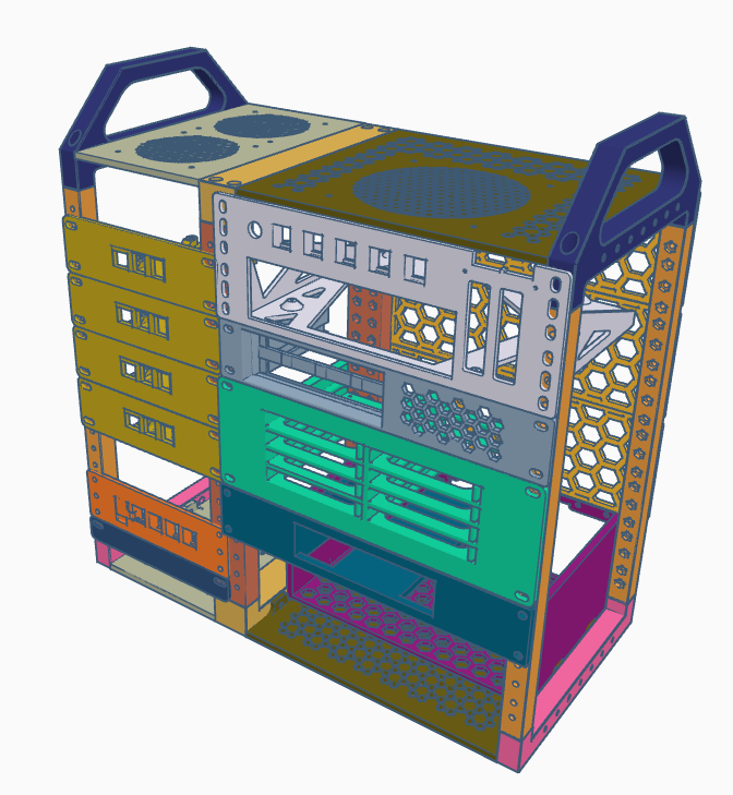 Dual bottom & top for fitting top covers & Skådis side panels with horizontal expansion