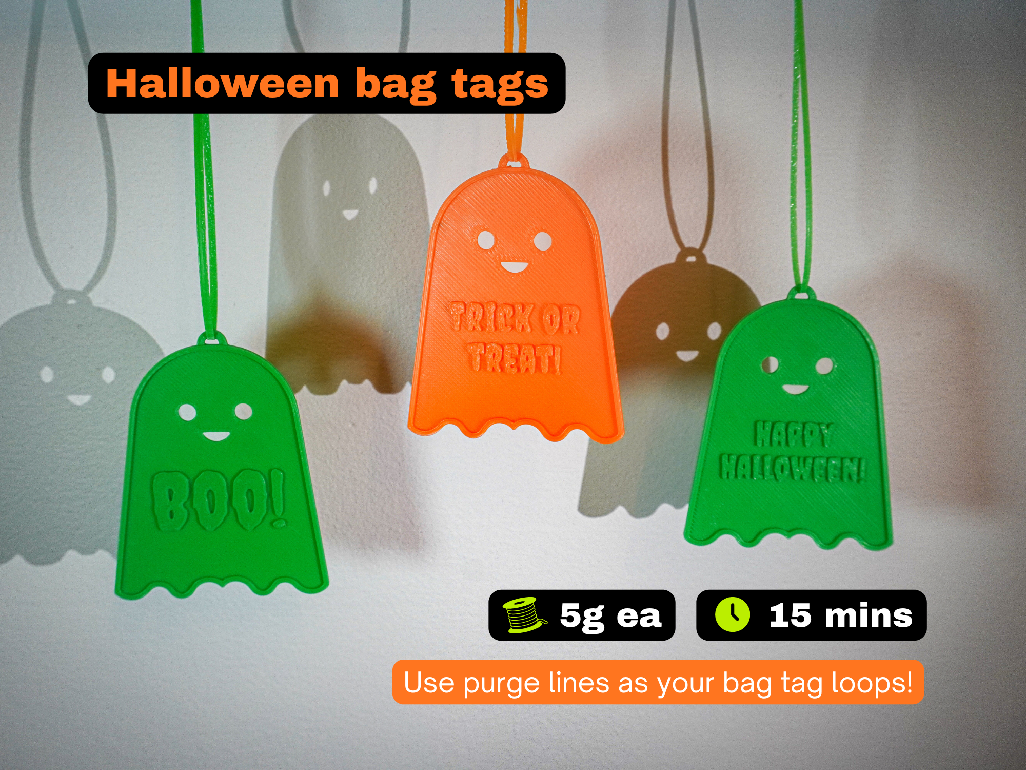 Halloween bag tags