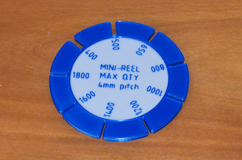 Mini-reel quantity gauge