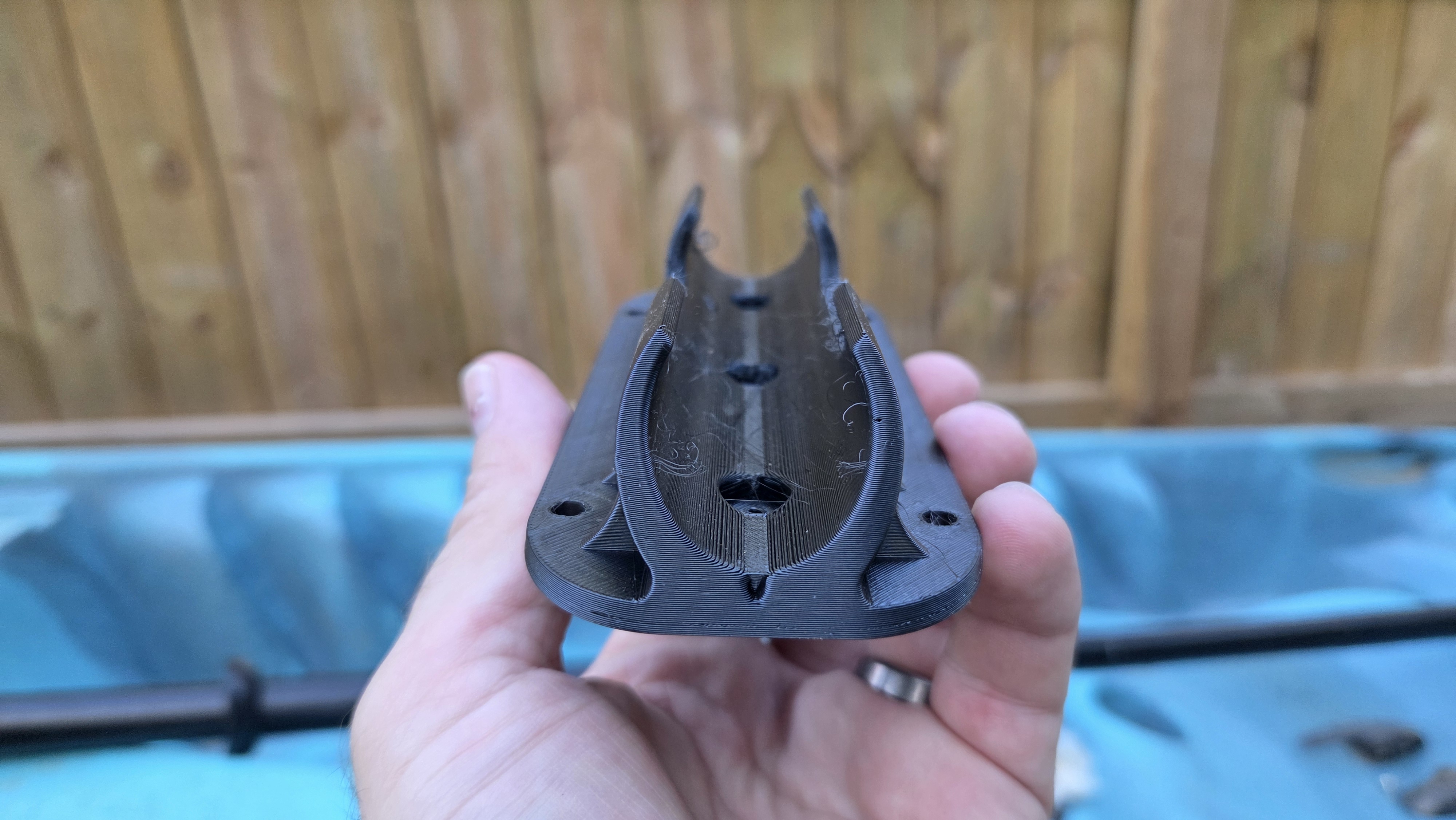 Kayak Paddle holder TPU - for 3/16" rivets