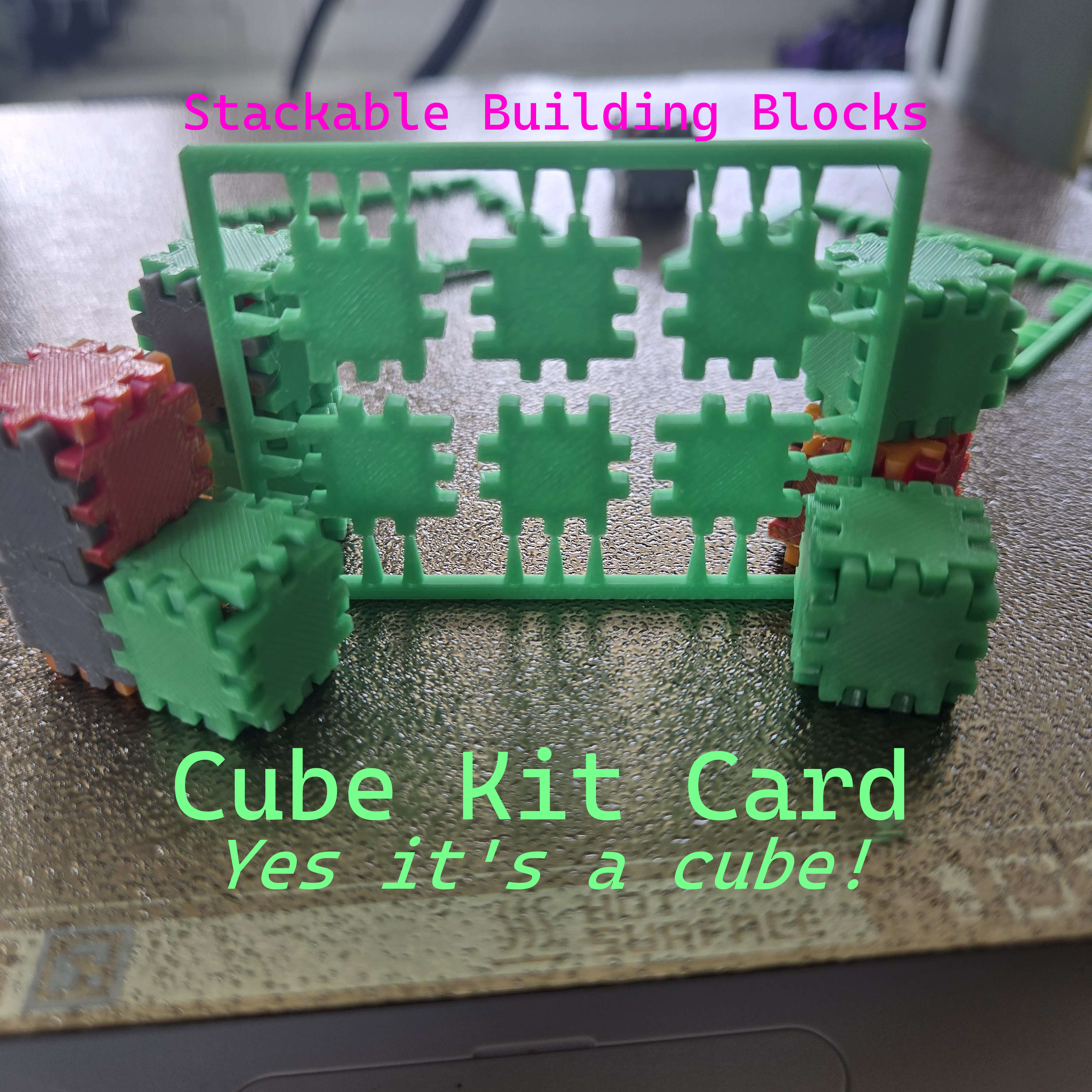 Stackable Cube Kit Card (Yes, It's a cube!)