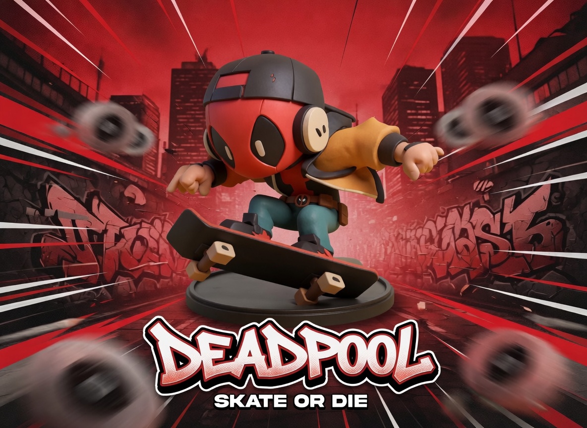 Deadpoll Skater Boy