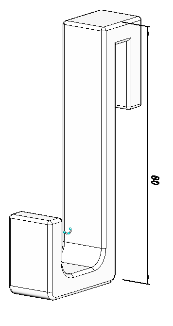 Towel hook for 6mm glass