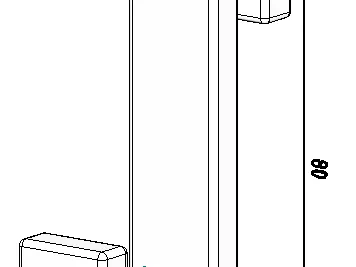 Towel hook for 6mm glass