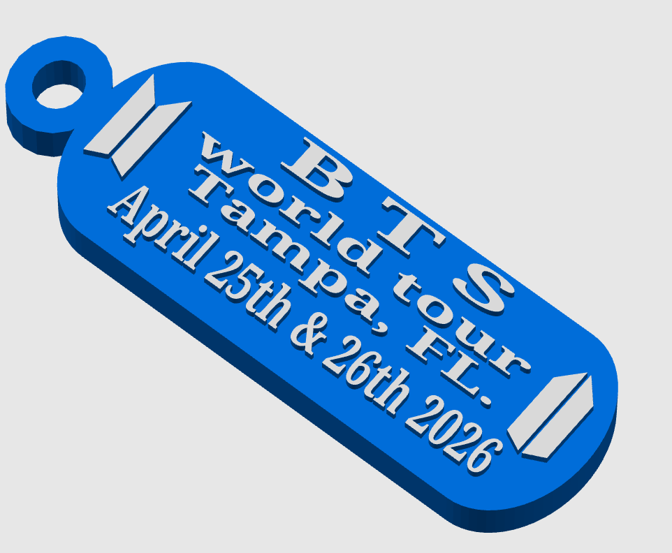 update to include new date  BTS WORLD TOUR KEY CHAIN