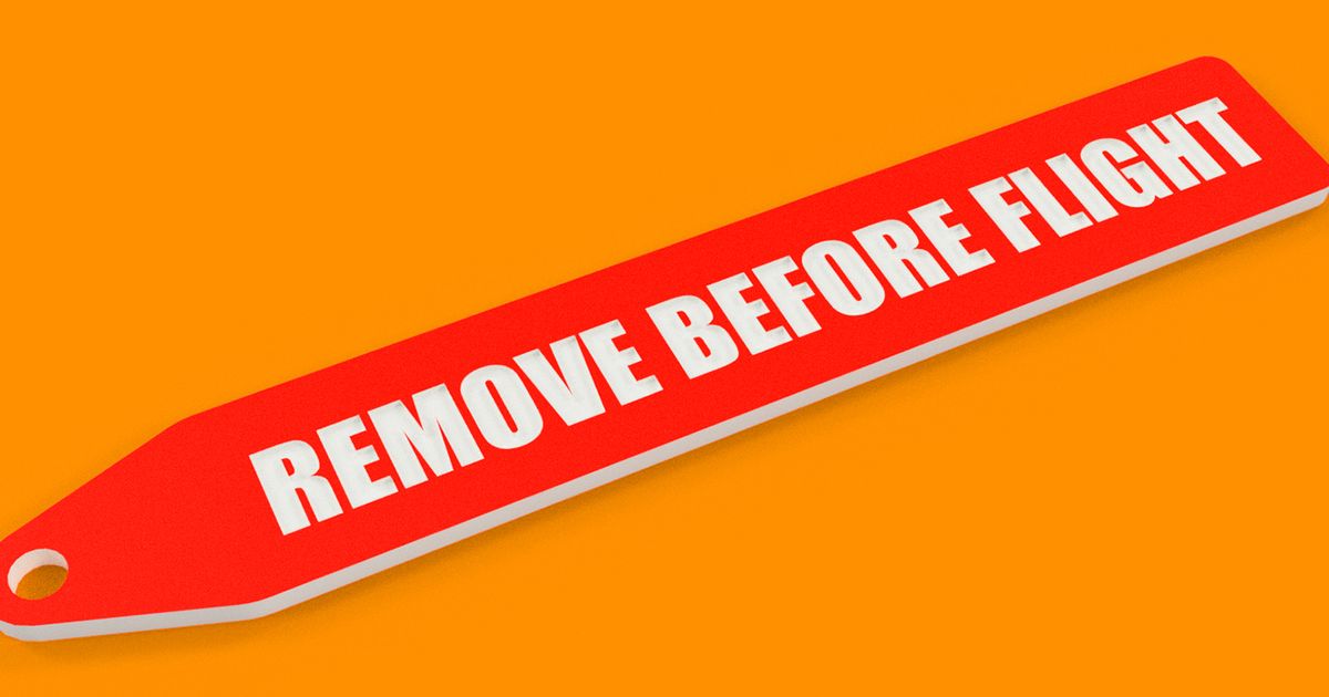 REMOVE BEFORE FLIGHT - Tag Flag Keychain Hanger Holder for Prusa XL by ...