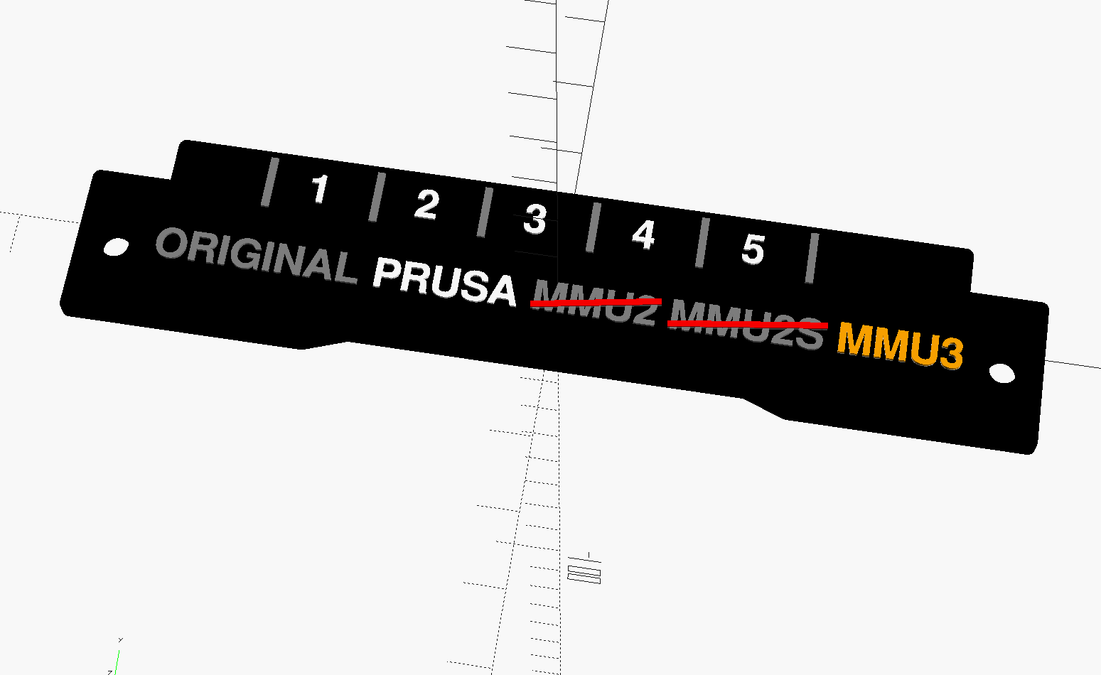 Strikethrough MMU3 Label-Plate