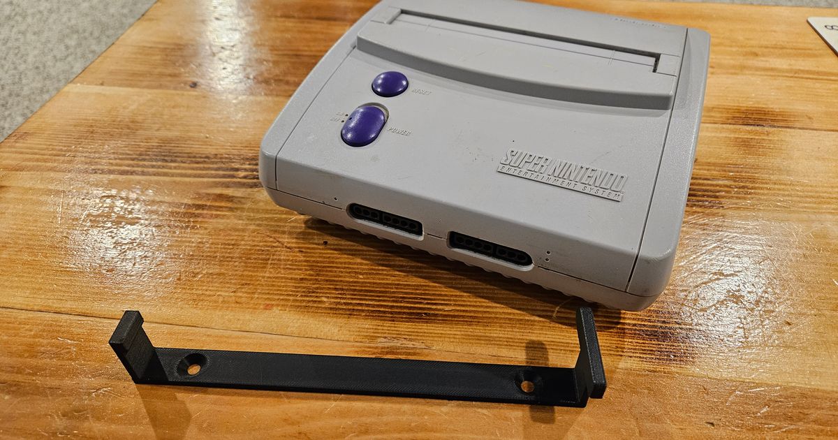 Nintendo SNES 'new' wall mount by Kabliga | Download free STL model ...