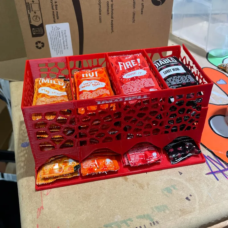 Taco Bell Sauce Packet Organizer, Condiment Packet Organizer, Fire Sauce,  Hot Sauce, Fast Food Gift, Pantry Organizer, Taco Bell Fan Gift 
