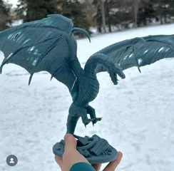 Articulated Christmas Dragon by P1lotz, Download free STL model