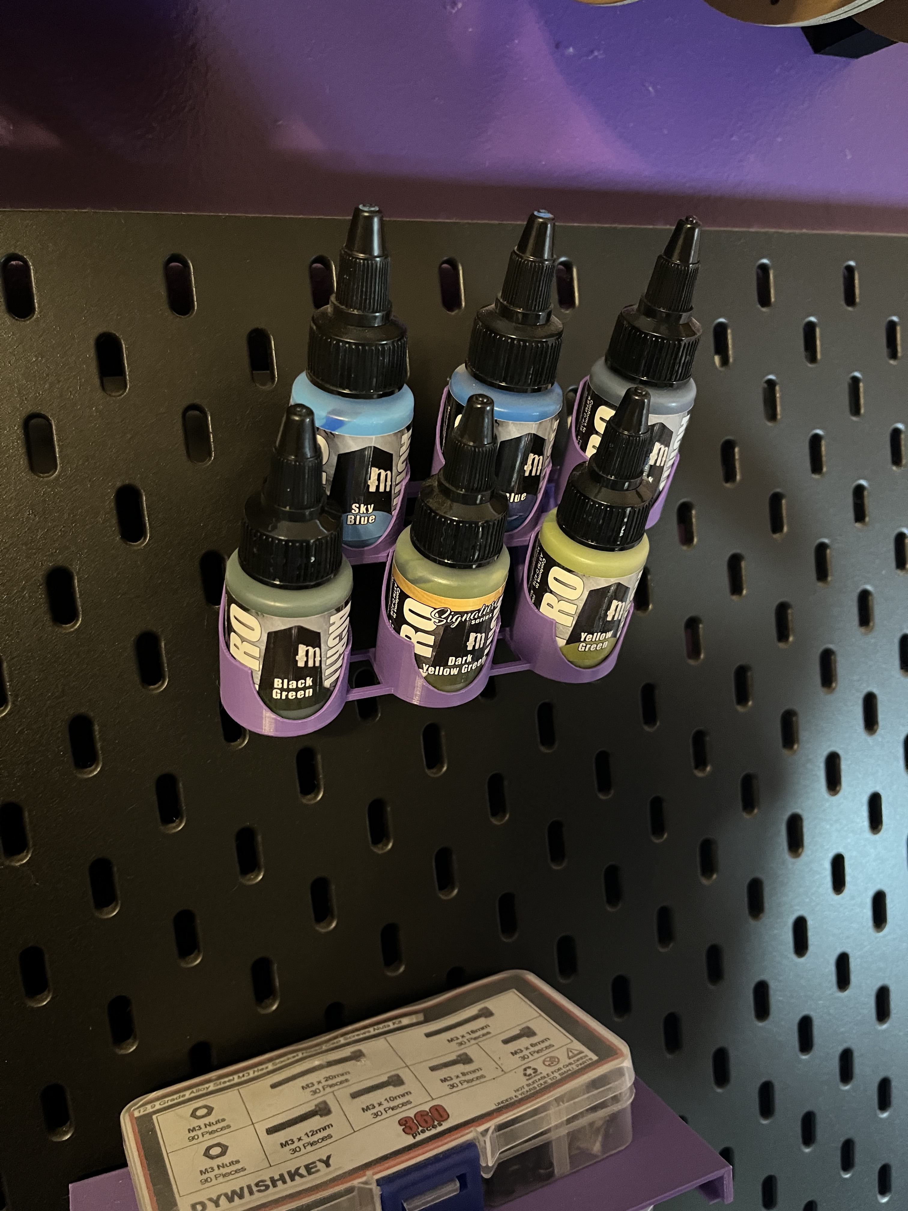 Pro Acryl paint pot holders for Ikea Skadis