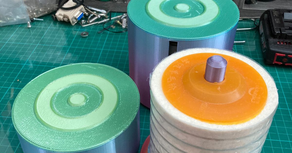 4" Grinding Blade Cutting Disc Storage Case H7" by Long Hair Prince