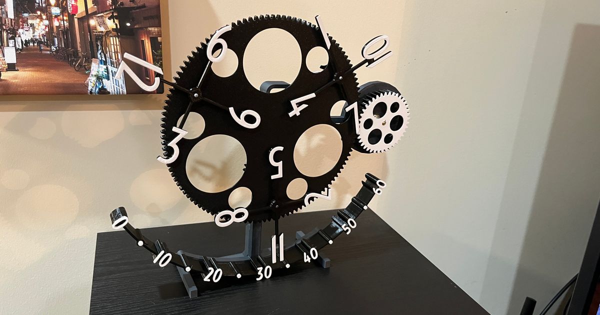 Wandering clock stand for Desk/bookcase with integrated wall mount