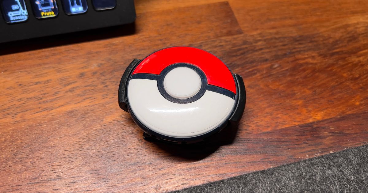 STL file Pokemon Go Plus + holder auto blue/black ball catcher 🐉・3D  printable model to download・Cults