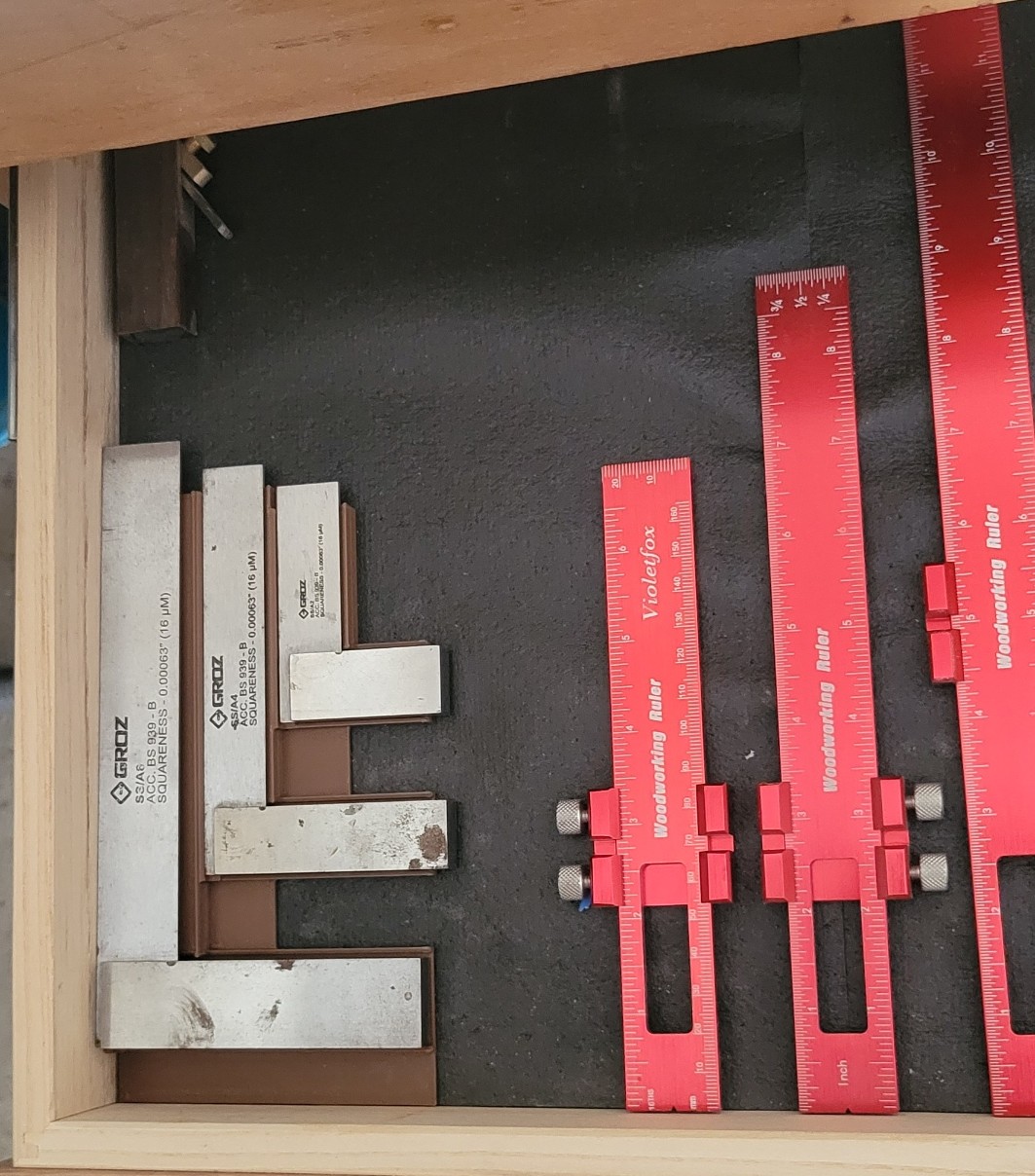 3pc Groz Precision Square drawer holder